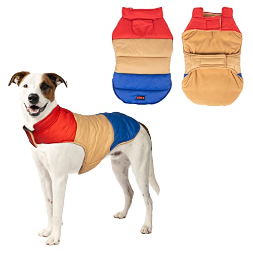 KONG Mehrfarbige Farbblockierte Vintage-Jacke für Hunde, klein von KONG