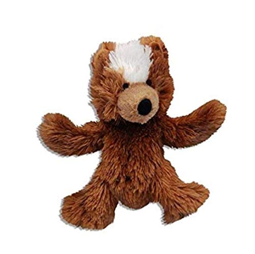 KONG Plüsch-Teddybär-Hundespielzeug, Größe XS, 8,9 cm, 4 Stück von KONG