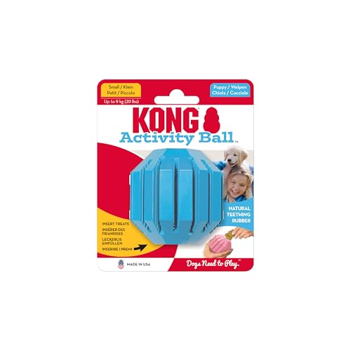 KONG Puppy Activity Ball - Kauspielzeug für Zahnende Welpen - Weich & Strapazierfähig - Naturkautschuk - Für kleine Welpen von KONG