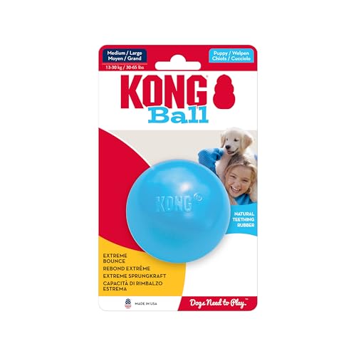KONG Puppy Ball mit Loch - Weiches & Strapazierfähiges Hundespielzeug aus Naturkautschuk für Zahnende Welpen - Für Mittelgroße/Große Welpen KONG Puppy Ball mit Loch - Weiches & Strapazierfähiges Hundespielzeug aus Naturkautschuk für Zahnende Welpen - Für Mittelgroße/Große Welpen von KONG