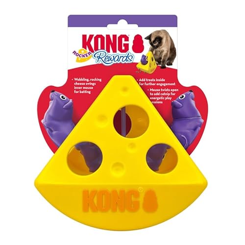 KONG Rewards Rocker - Wedge of Cheese - Interaktives Puzzle Katzenminze/Leckerli-Spender Spielzeug KONG Rewards Rocker - Wedge of Cheese - Interaktives Puzzle Katzenminze/Leckerli-Spender Spielzeug von KONG