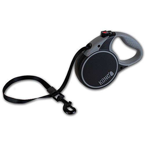 KONG Rollleine Hund 5m – Ausziehbare Hundeleine Größe L für große Hunde bis 50kg – mit Softgriff & reflektierendem Gurt – robuste automatische Leine mit Bremse & Lock System, Schwarz KONG Rollleine Hund 5m – Ausziehbare Hundeleine Größe L für große Hunde bis 50kg – mit Softgriff & reflektierendem Gurt – robuste automatische Leine mit Bremse & Lock System, Schwarz von KONG