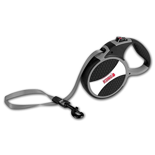 KONG Rollleine in 7,5m Länge I Für große Hunde bis 50kg I Größe L I Lange Hundeleine mit Break & Lock System in grau I Komfortable Hunde-Leine mit Softgriff & reflektierendem Gurt KONG Rollleine in 7,5m Länge I Für große Hunde bis 50kg I Größe L I Lange Hundeleine mit Break & Lock System in grau I Komfortable Hunde-Leine mit Softgriff & reflektierendem Gurt von KONG