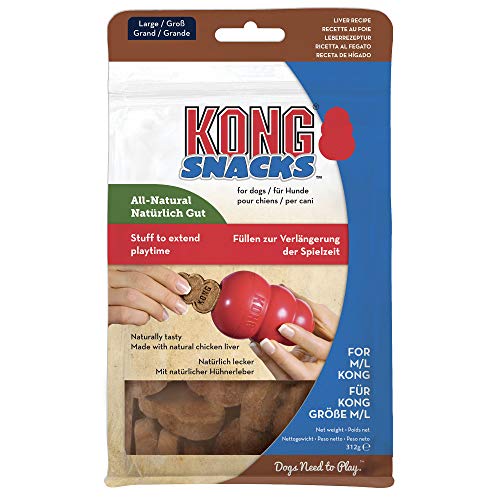 KONG – Snacks – Hundesnacks mit Natürlichen Zutaten (Ideal für KONG aus Kautschuk) – Leber – Für Große Hunde von KONG