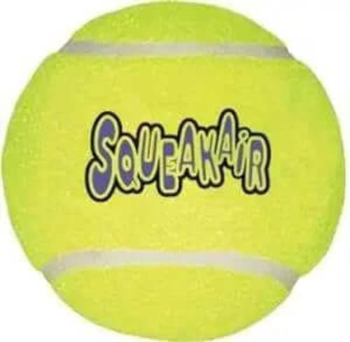 KONG – Squeakair Ball – Premium-Hundespielzeug, Quietschende Tennisbälle, Zahnschonend – Für Mittelgroße Hunde von KONG