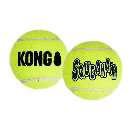 KONG – Squeakair Ball – Premium-Hundespielzeug, Quietschende Tennisbälle, Zahnschonend – Für Sehr Große Hunde von KONG