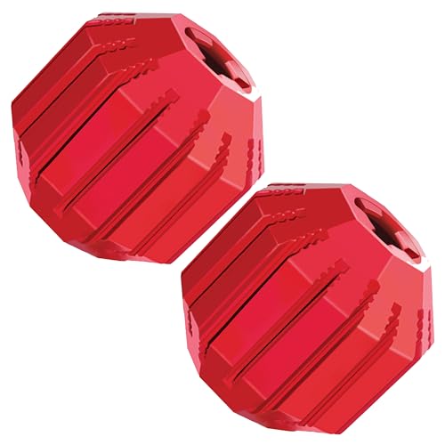 KONG Stuff-A-Ball – Langlebiges Kauspielzeug aus Naturkautschuk für Hunde – Zahngesundheit Haustierspielzeug zum Kauen & Zahnreinigung – füllbar für Leckerlis & Snacks – für große Hunde (2 Stück) von KONG