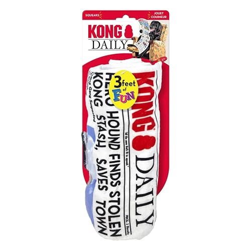 KONG Tageszeitungsrolle XL 90 cm lang mit 6 Quietschern von KONG