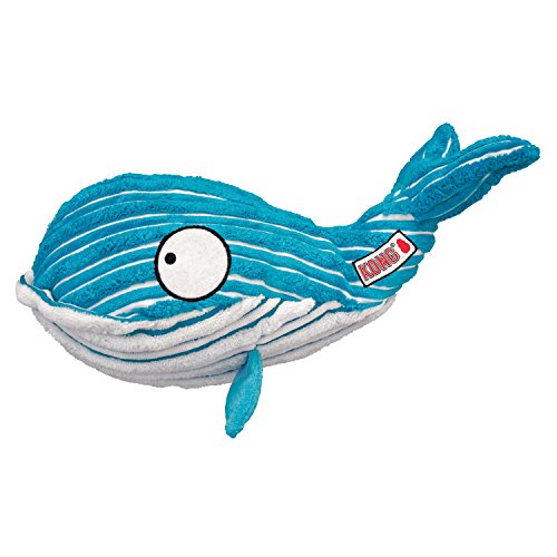 Kong Cuteseas Whale Soft Snuggly Squeaker Crinkle Fun Interactive Pet Toy Large von KONG