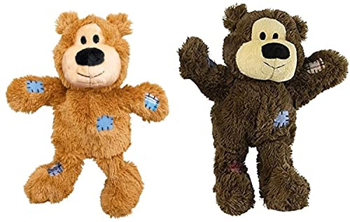 Kong Wild Knots Bären, langlebiges Hundespielzeug, Größe: S/M, 2 Stück, kleine Rassen von KONG