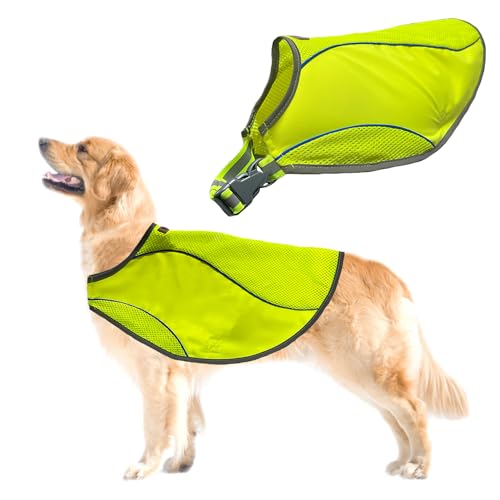 Shield Sicherheitsweste für Hunde, hohe Sichtbarkeit, reflektierende Jacke für schlechte Lichtverhältnisse, Outdoor, Spazierengehen und Laufen, für kleine, mittelgroße und große Hunde (Größe M) von KONG