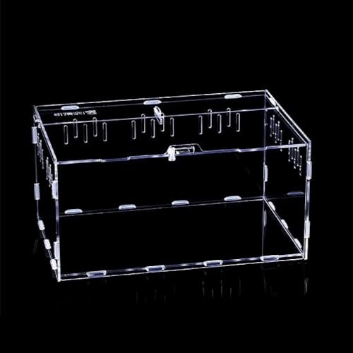 Reptilien Futterbox Acryl Terrariumbehälter Für Spinnen Eidechsen Tragbares Kleines Haustier Anti Flucht Lebensraum Reptilien Futterbox Zuchtbox Acryl Mittelgroßer Großer Lebensraum von KONIEEJN