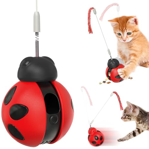 KONOATOR Katzen-Leckerli-Spender, Spielzeug, rollendes Wackel-Design mit Federstab, interaktives Futter-Puzzle für Katzen KONOATOR Katzen-Leckerli-Spender, Spielzeug, rollendes Wackel-Design mit Federstab, interaktives Futter-Puzzle für Katzen von KONOATOR
