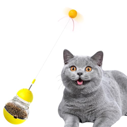 Interaktives Katzenspielzeug – Fesselndes Tumbler-Design mit Teaser-Stab und Leckerli-Spender – Langlebig, ungiftig und sicher für das Spielen in Innenräumen – Ideal für Bewegung und gegen Langeweile Interaktives Katzenspielzeug – Fesselndes Tumbler-Design mit Teaser-Stab und Leckerli-Spender – Langlebig, ungiftig und sicher für das Spielen in Innenräumen – Ideal für Bewegung und gegen Langeweile von KONOATOR