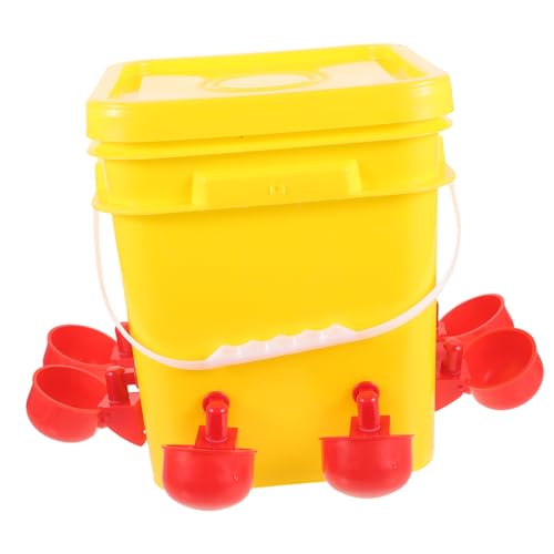 KONTONTY 1 Satz Automatischer Geflügelfutterspender für Hühner Futterbehälter mit Wasser Schalen Wiederverwendbar Druckbeständig für Professionellen Einsatz KONTONTY 1 Satz Automatischer Geflügelfutterspender für Hühner Futterbehälter mit Wasser Schalen Wiederverwendbar Druckbeständig für Professionellen Einsatz von KONTONTY