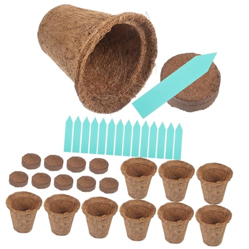 KONTONTY Kokosfaser-pflanzgefäße Pflanztöpfe Für Sukkulenten Garten Pflanzgefäße Mit Luftdurchlässigkeit Und Wasseraufnahme von KONTONTY