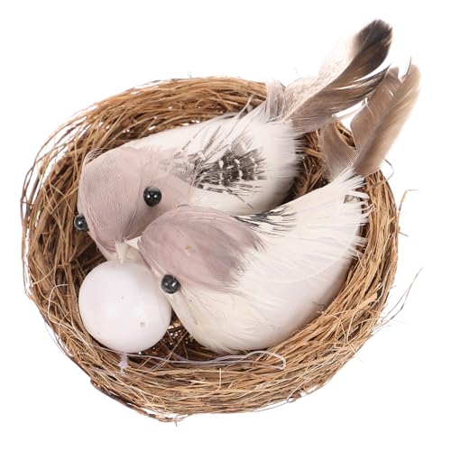 KONTONTY 1 Satz Simulierte Vogelnestdekoration Desktop-Nest- Gefälschte Vogelnestverzierung Gefälschte Vogelnestdekoration Rattan-vogelnest- Vögel Und Vogeleier Aus Kunststoff KONTONTY 1 Satz Simulierte Vogelnestdekoration Desktop-Nest- Gefälschte Vogelnestverzierung Gefälschte Vogelnestdekoration Rattan-vogelnest- Vögel Und Vogeleier Aus Kunststoff von KONTONTY