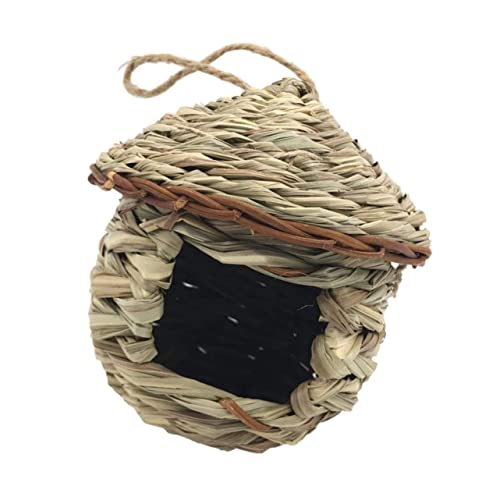 KONTONTY 1 Stück Rattan Vogelnest Vogeldekor Vogelnest Dekoration Hängende Vogelhäuser Für Draußen Klein Für Draußen DIY Dekoratives Garten Vogelnest Vogelhaus Vogelnest von KONTONTY
