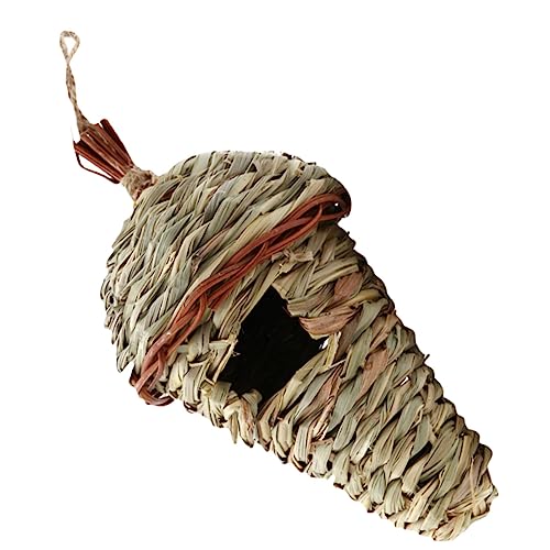 KONTONTY 1 Stück Vogelhaus Nester Vogelnest Vogel- Stroh Szenendekoration Vögel Hängendes Nest Schilfgras von KONTONTY