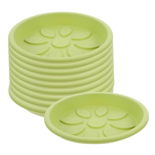KONTONTY 10 Stück Blumentopfuntersetzer Pflanzenuntersetzer mit Blattmuster wasserdichte Blumentopfschalen für Drinnen und Draußen für Garten KONTONTY 10 Stück Blumentopfuntersetzer Pflanzenuntersetzer mit Blattmuster wasserdichte Blumentopfschalen für Drinnen und Draußen für Garten von KONTONTY