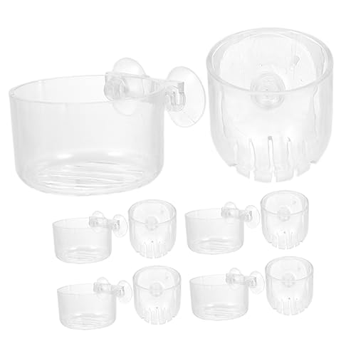 KONTONTY 10 Stück Teiliges Wasserpflanzenbecher mit Loch Langlebigem Acryl mit Starken Saugnäpfen Vielseitig als Aquarium Pflanzenhalter und Fischfutterspender für Aquarien und Fischbecken KONTONTY 10 Stück Teiliges Wasserpflanzenbecher mit Loch Langlebigem Acryl mit Starken Saugnäpfen Vielseitig als Aquarium Pflanzenhalter und Fischfutterspender für Aquarien und Fischbecken von KONTONTY