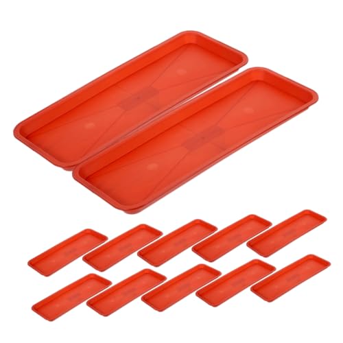 KONTONTY 12 Stück Kunststofftablett Pflanzen Drainagetablett Pflanzenplatte Pflanzgefäße Tabletts Blumentopf Untersetzer Pflanzenzubehör Blumentopftabletts Topftabletts Für Pflanzen von KONTONTY