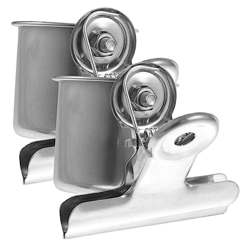 KONTONTY Papagei Feeder Lebensmittel Container 2pcs Edelstahl Vogel Feeder Papagei Nahrungssuche Feeder Wasser Feeder von KONTONTY