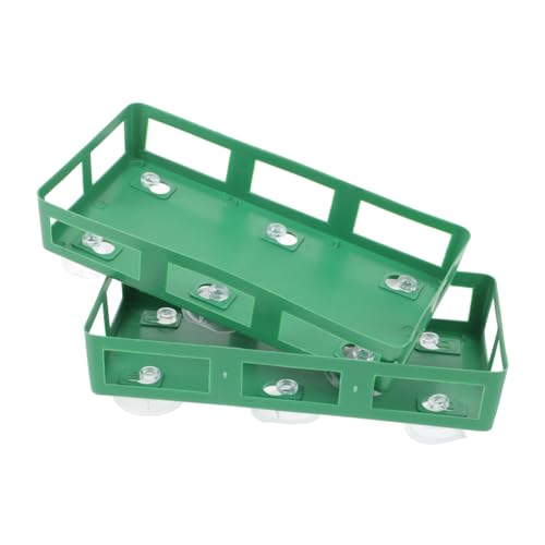 KONTONTY 2 Stück Friedhofs Blumenkorb Blumendekoration Saugnapf Tablett Blumenziegel Schlammhalter Blumen DIY Ständer Blumenschäume Tablett Blumenkäfig Rahmen Kunststoff von KONTONTY
