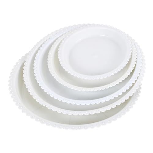 KONTONTY 25 Stück Blumentopf Tropfschale Runde Kunststoff Bodenplatte Blumentopf Tablett für Innen und Außenbereich Leicht und Langlebig für Pflanzenpflege von KONTONTY