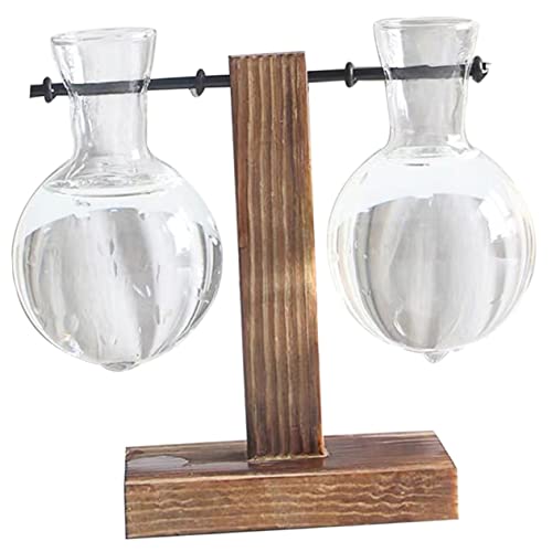 KONTONTY 2st Desktop-vase- Klare Vasen Für Blumen Zimmerpflanzen Drinnen Leben Vermehrungspflanzer Vasen Für Tafelaufsätze Zimmerpflanzentöpfe Hydrokultur Pflanzenbehälter Luft Glas von KONTONTY