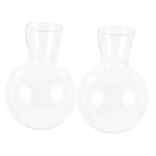 KONTONTY 2stücke Glas Blumentopf Für Innenbereich Hydrokultur Terrarium Mit Pflanzenhalter Wasserpflanzgefäß Für Zimmerpflanzen Tischpflanzgefäß Für Dekoration von KONTONTY