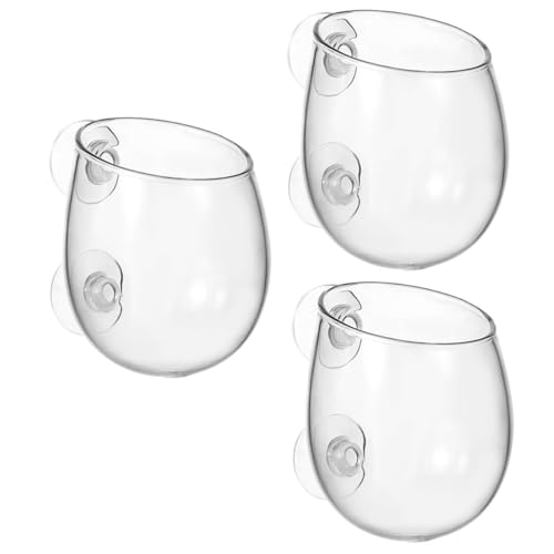 KONTONTY 3 Stück Aquarium Pflanzenhalter Transparent Glas Wasserpflanzenbecher mit Saugnapf Hängender Aquarienpflanzen Topf für Fischbecken Dekoration Stabile Klare Wasserpflanzenhalterung KONTONTY 3 Stück Aquarium Pflanzenhalter Transparent Glas Wasserpflanzenbecher mit Saugnapf Hängender Aquarienpflanzen Topf für Fischbecken Dekoration Stabile Klare Wasserpflanzenhalterung von KONTONTY