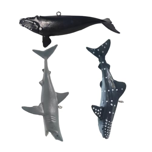 KONTONTY 3 Stück Simulierte Hai Ornamente Schwimmende Gefälschte Aquarium Zubehör Dekorationen Realistische Hai Aquarium Dekoration Aquarium Ornamente Zubehör Cartoon Hai Schmücken von KONTONTY