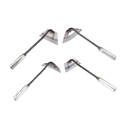 KONTONTY 4 Stück Tragbare Kleine Hacke Handpflug Grubber Multifunktionswerkzeug Handhacken Für Die Landwirtschaft Garten Handbagger Pflügende Hacken Handbagger Werkzeug Stahl Light Grey KONTONTY 4 Stück Tragbare Kleine Hacke Handpflug Grubber Multifunktionswerkzeug Handhacken Für Die Landwirtschaft Garten Handbagger Pflügende Hacken Handbagger Werkzeug Stahl Light Grey von KONTONTY