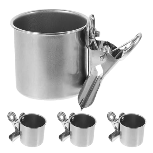 KONTONTY 4Stücke Futternäpfe für Vögel Teiliges für Kleine Vögel als Futter und Wassernapf mit Stabilem Clip zur Befestigung im Käfig zu Reinigen KONTONTY 4Stücke Futternäpfe für Vögel Teiliges für Kleine Vögel als Futter und Wassernapf mit Stabilem Clip zur Befestigung im Käfig zu Reinigen von KONTONTY