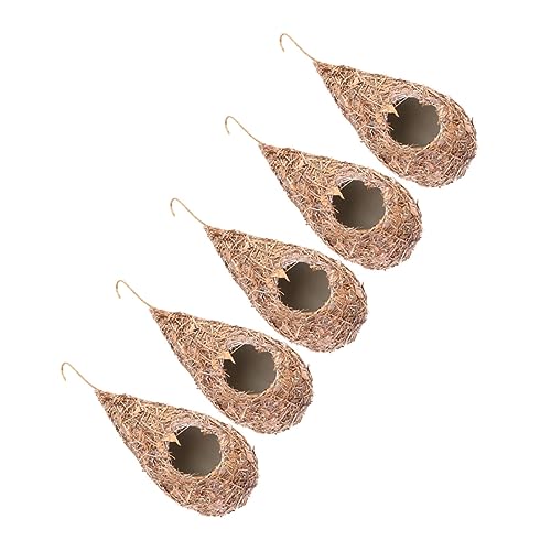 KONTONTY 5 Stück Futterstelle für Vogelnester klein Outdoor- Outdoor -Ornament hängend gewebt vogelhaus gartenvliese fensterschaber Vogelbrutnest Vogelnest aus KONTONTY 5 Stück Futterstelle für Vogelnester klein Outdoor- Outdoor -Ornament hängend gewebt vogelhaus gartenvliese fensterschaber Vogelbrutnest Vogelnest aus von KONTONTY