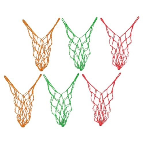 KONTONTY 6-Teilige Schnur pflanzliches Futternetz aufbewahrungssack aufbewahrungsnetz obstbeutel Nylonnetzbeutel obstsäcke Gemüse Inhaber Fütterung Netztasche aus Nylon Hühnernetzbeutel von KONTONTY