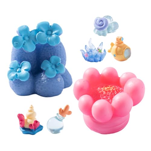 KONTONTY 7stücke Aquarium Dekoration Korallen Muschel Drift Flasche Harz Ornament Miniatur Tier Deko Für Fischbecken Aquarium Schmuck von KONTONTY