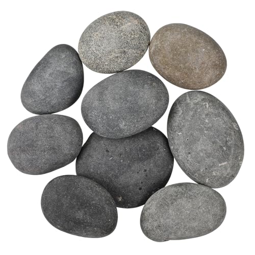 KONTONTY 9stücke Flache Steine Bemalen Handgefertigte Flusssteine Für Garten Bastelprojekte Und Aquarien Große Flache Kieselsteine Für Kreative Dekorationen KONTONTY 9stücke Flache Steine Bemalen Handgefertigte Flusssteine Für Garten Bastelprojekte Und Aquarien Große Flache Kieselsteine Für Kreative Dekorationen von KONTONTY