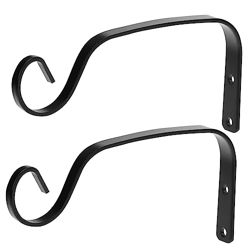 KONTONTY 1satz Wrought Iron Hooks Antike Wandmontage Haken Schwarze Eisenhaken Für Pflanzen Vogelhaus Oder Laternen Garten Und Terrassenhaken von KONTONTY