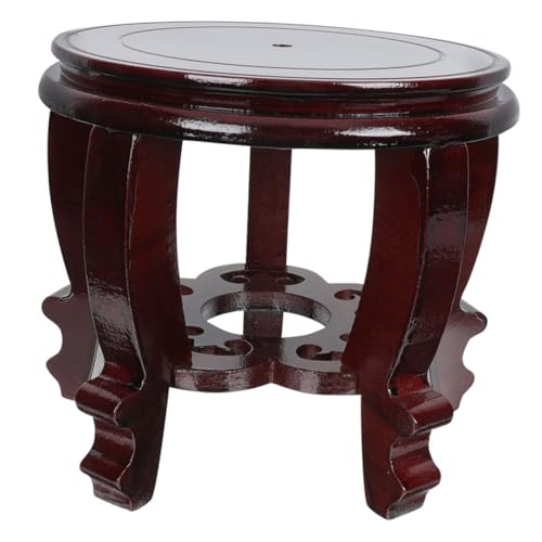 KONTONTY Basis für Blumentöpfe Holzständer für Vase Holzständer für Aquarien Regale für Aquarienschalen große Vase für Fische deko Displaybasis für Aquarien Desktop -Stand hölzern Brown von KONTONTY