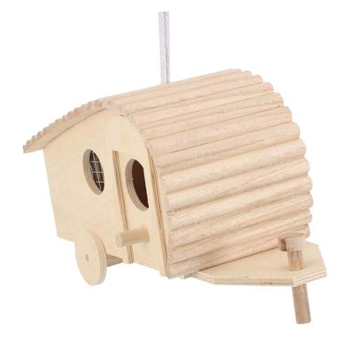 KONTONTY Vogelnistkasten Aus Holz Hängender Nistkasten Für Kleine Vögel Vogelhaus Für Garten Naturholz Vogelheim Mit Seil KONTONTY Vogelnistkasten Aus Holz Hängender Nistkasten Für Kleine Vögel Vogelhaus Für Garten Naturholz Vogelheim Mit Seil von KONTONTY