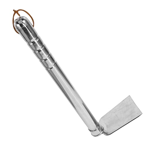 KONTONTY Gartenhacke Hacke zum Pflanzen von Blumen Bodenlockerungshacke Landschaftsbau Hacke Stahlhacke kleine Hacke Pflanzen Bodenlockerungswerkzeug Pflanzhacke Rostfreier Stahl Silver von KONTONTY