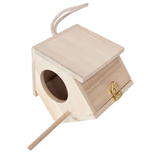 KONTONTY Hängender Nistkasten Für Kleine Vögel Aus Holz Vogelhaus Für Papageien Und Singvögel Ideal Für Den Garten Und Außenbereich Robustes Vogelhäuschen Mit Geschütztem Einflugloch KONTONTY Hängender Nistkasten Für Kleine Vögel Aus Holz Vogelhaus Für Papageien Und Singvögel Ideal Für Den Garten Und Außenbereich Robustes Vogelhäuschen Mit Geschütztem Einflugloch von KONTONTY