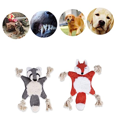 KONTONTY Kauspielzeug für Hunde plüschtiere Plush Toy Robustes Plüschtier ausgestopfter Fuchs Plüschtier Spielzeuge Welpe Haustier Spielzeug Sound-Spielzeug für Haustiere Kleiner Hund von KONTONTY