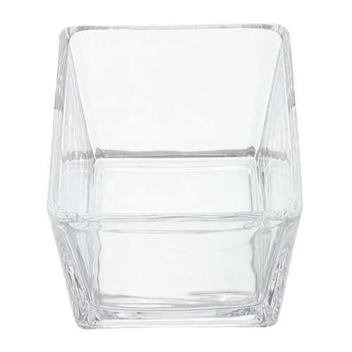 KONTONTY Klare Glasvase Quadratisch Durchsichtiger Übertopf Für Tischdekoration Hydrokulturpflanzen Und Moderne Heimdekoration Blumenvase Für Blumensträuße von KONTONTY