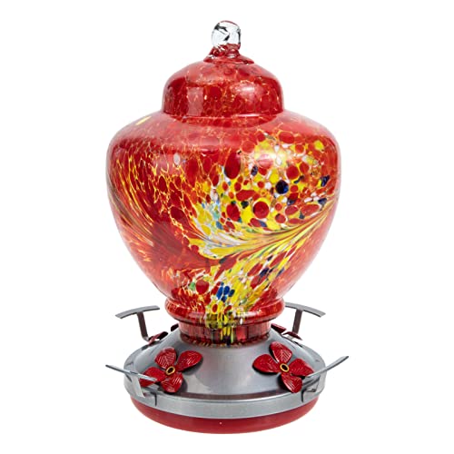 KONTONTY Kolibri-Feeder Kolibri -Feeder Futterhalter Für Vögel Vogel Fütterer Draußen Exquisites Vogelhäuschen Futterspender Für Kolibris Vogelhäuschen Aus Glas Vogelfütterer Eisen Colorful von KONTONTY