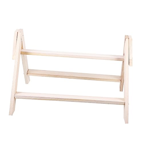 KONTONTY Natürlicher Holz Hühnerständer für Hähne und Hennen Stabiles Vogel Pferchspielzeug Balance und Bewegung als Hühnerspielzeug für Kleintiere im Stall und Garten von KONTONTY