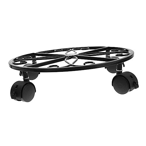 KONTONTY Rollender Blumentopfhalter Pflanzenständer Pflanzenroller Blumentopfständer Eisen Blumentopfregale Blumentopfregal Eisen Lagerständer Schwarz Pp KONTONTY Rollender Blumentopfhalter Pflanzenständer Pflanzenroller Blumentopfständer Eisen Blumentopfregale Blumentopfregal Eisen Lagerständer Schwarz Pp von KONTONTY