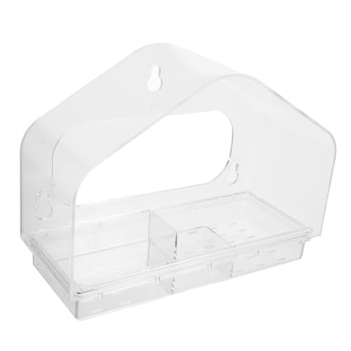 KONTONTY Saugnapf Vogelfutter Papageifutter hängende Vogelhäuschen Futterautomat für Haustiere Vogelfütterer Futterbehälter für Papageien Acryl Transparent KONTONTY Saugnapf Vogelfutter Papageifutter hängende Vogelhäuschen Futterautomat für Haustiere Vogelfütterer Futterbehälter für Papageien Acryl Transparent von KONTONTY